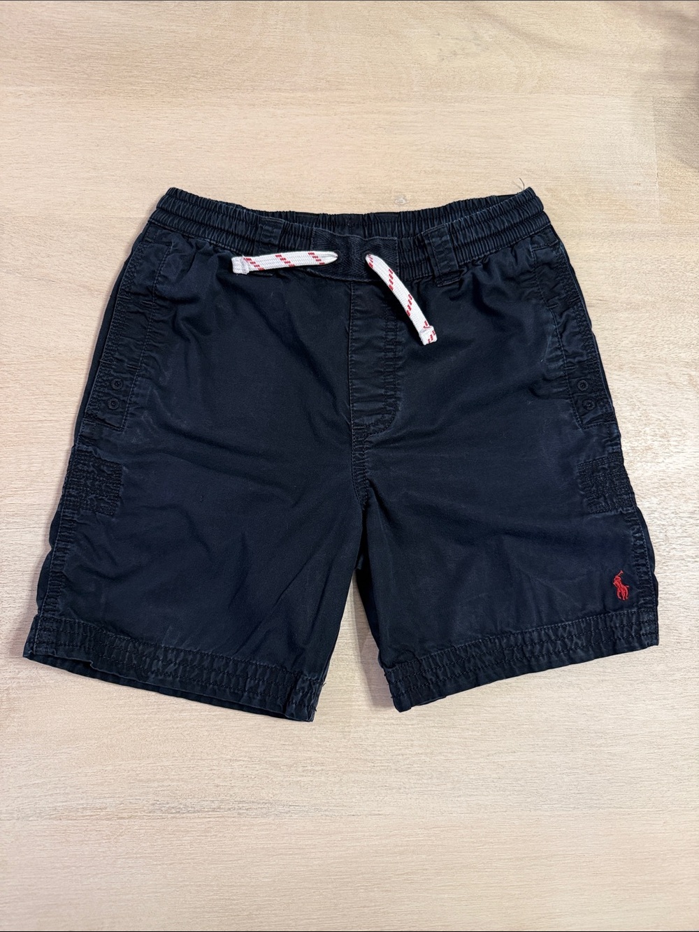 Polo by Ralph Lauren Black Shorts with Red Polo Logo